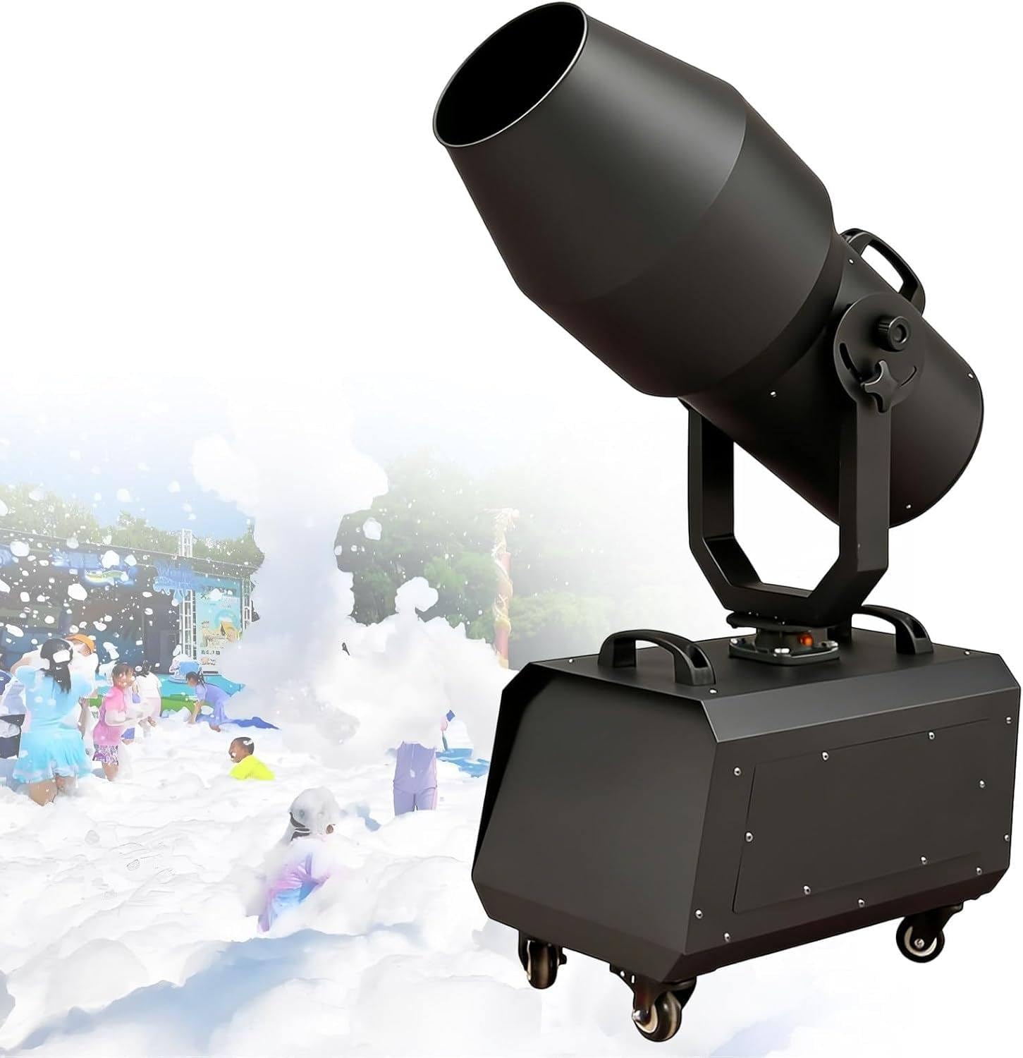 ZIXIAOS Foam Party Machine, 2000w Foam Machine, Foam Maker, Automatic Head Shaking, 7-10 M Distance/80 M² Area, For Garden, Pool, Outdoor Events, Birthdays, Celebrations & Parties