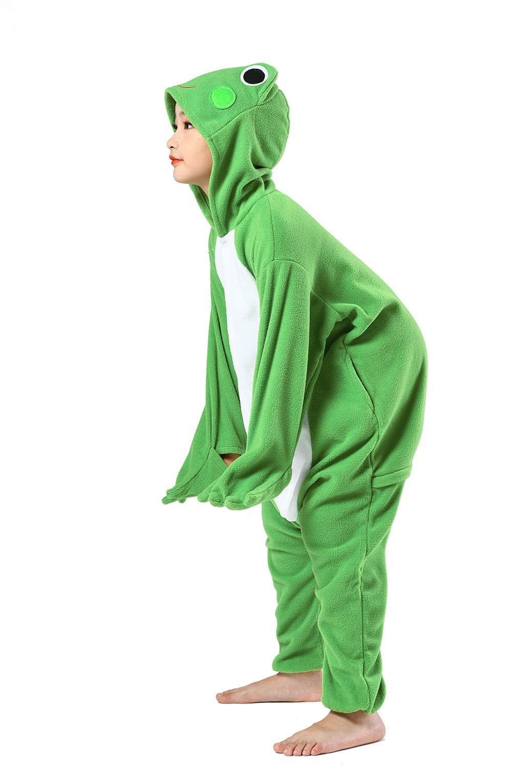 CANASOUR Unisex Halloween Kids Green Frog Costume Party Children Cosplay Pyjamas (95#(Size 5), Green Frog)