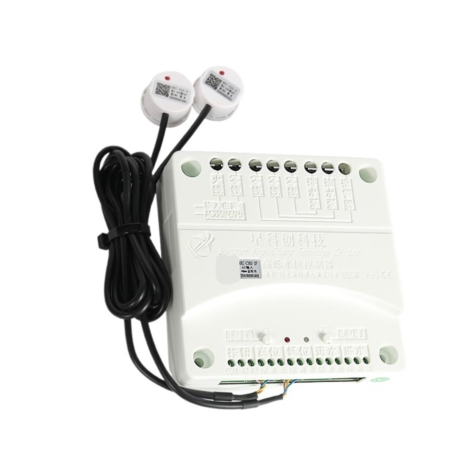Controlador automático de nivel de agua de bombeo alto-bajo Sensor de nivel de agua de reposición Interruptor de sensor de líquido for tanque de agua industrial(XKC-C382-3P overflow)
