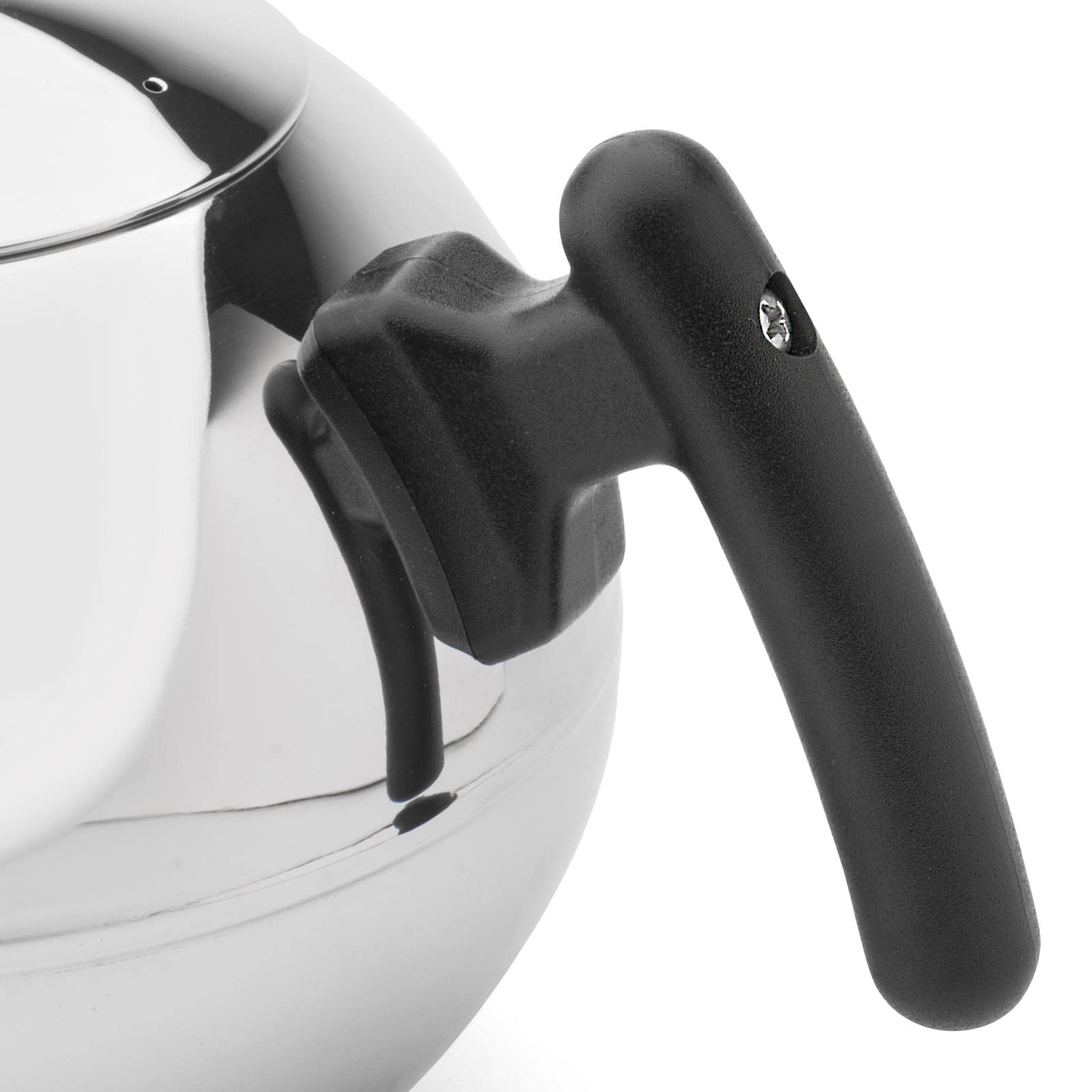Bredemeijer Bella Ronde Edelstahl-Teekannen-Set 0.75 L - Doppelwandige Edelstahlkanne in Kugelform mit Füßen, silber - schwarzer Untersetzer, mit Filter-Aufsatz, ideal für Teebeutel & losen Tee