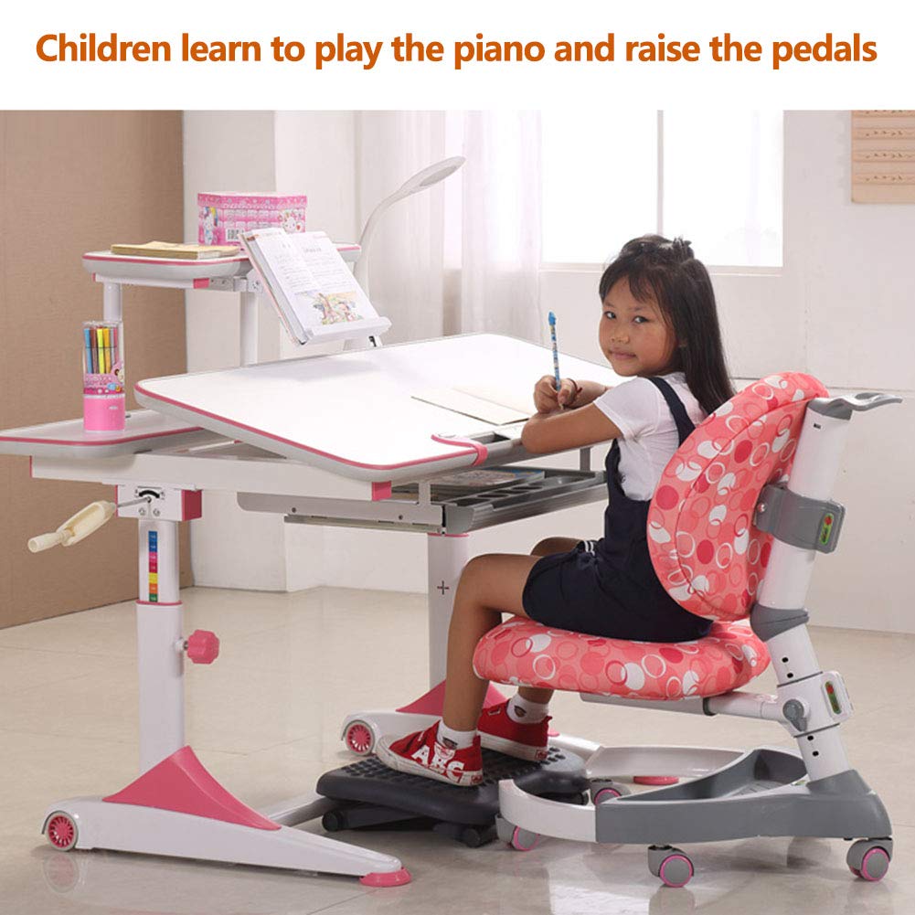 MNSSRN Computer-Schreibtisch-Pedal, Ergonomischer Schwangere Frauen-Sofa Fußmassage Pedale, richtige Sitzhaltung Kinder Höhen-Zunahme 