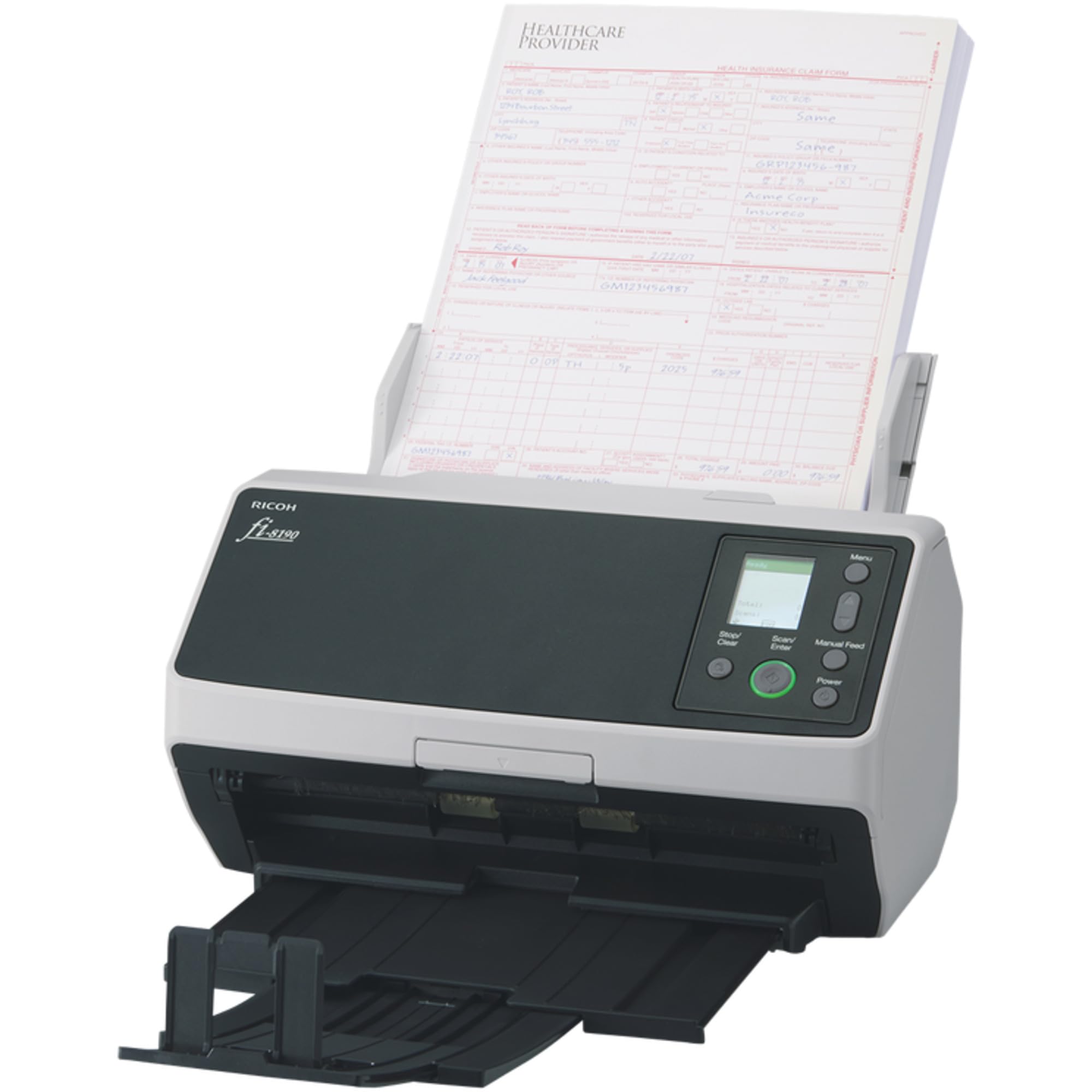 Ricoh FI-8190 Dokumentenscanner - Duplex, 90 S./min, 100 Blatt Adf, Usb 3.2 & Lan (pa03810-B001)