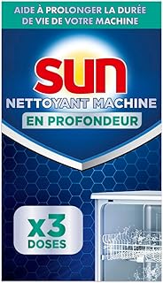 SUN - Nettoyant Lave-Vaisselle Classique - 3 Doses - nettoie en profondeur - aide à prolonger la durée de vie de votre machine