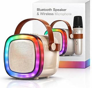 Fire turtle Wireless Bluetooth Karaoke Microphone with HD Speaker & Flashing LED Lights | Rechargeable Portable Singing Mi... Price In India