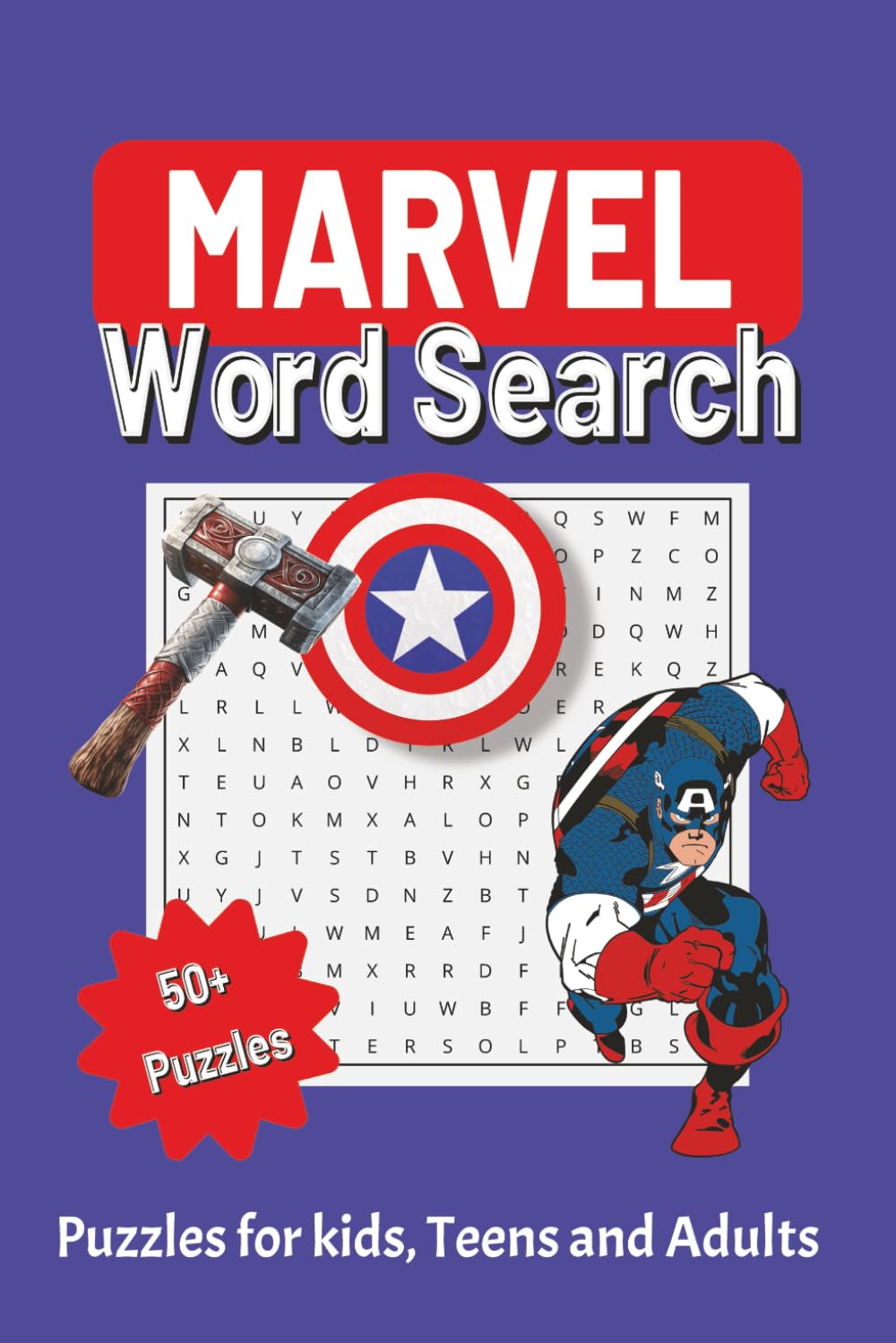 Word Search Marvel inspired Puzzles for Kids, Teens & Adults: Superhero WordSearch Puzzle Book | Easy to Read Marvel-inspired, Superheroes, Villains, ... | 50+ Puzzles | Perfect Gift for Everyone