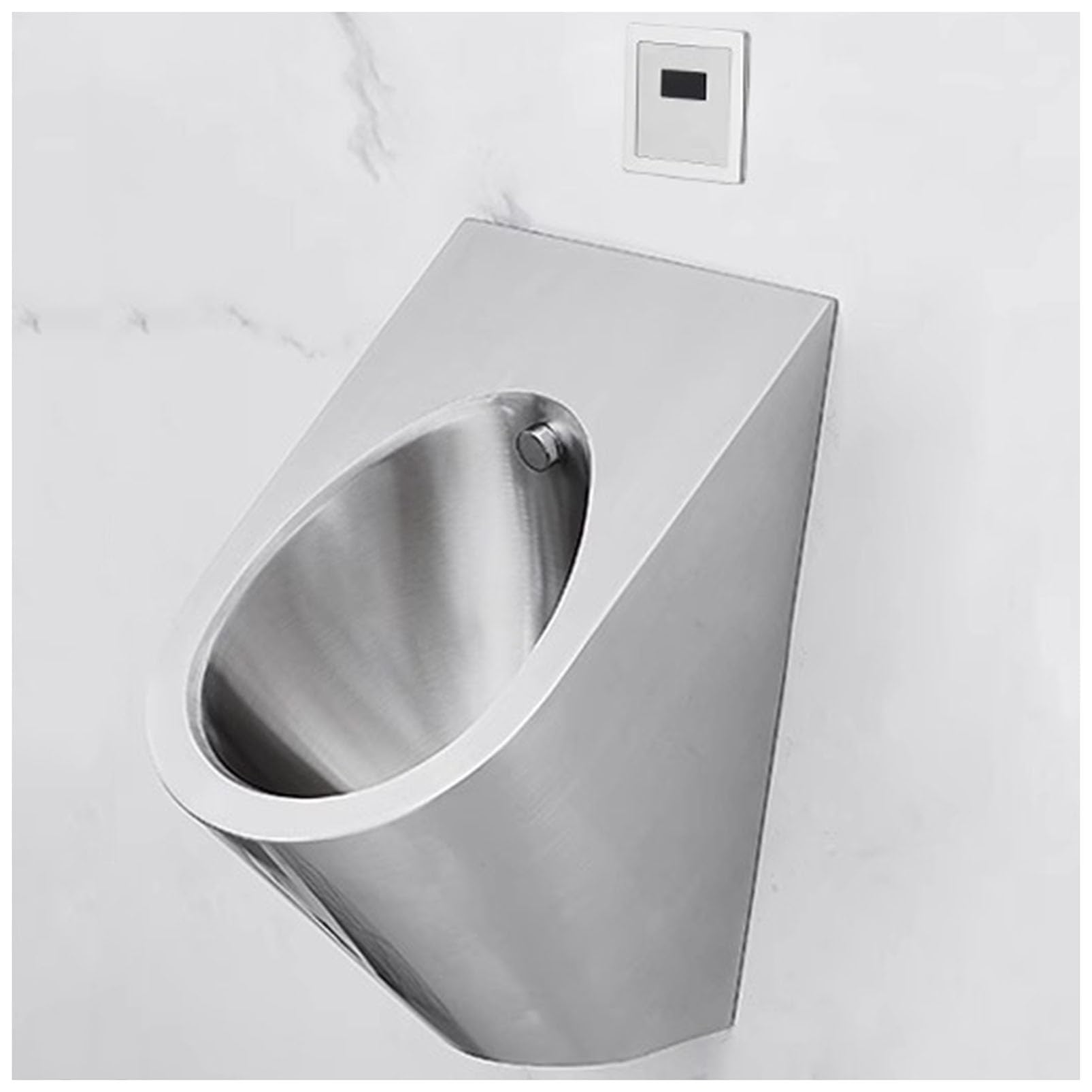 OTQEFTN Wall Mounted Men's Urinal Bathroom Toilet, Commercial High Efficiency Flushing Urinal, Automatic Sensor Urinal Toilet Stainless Steel Male Urinal, Durable Urinal for Bar