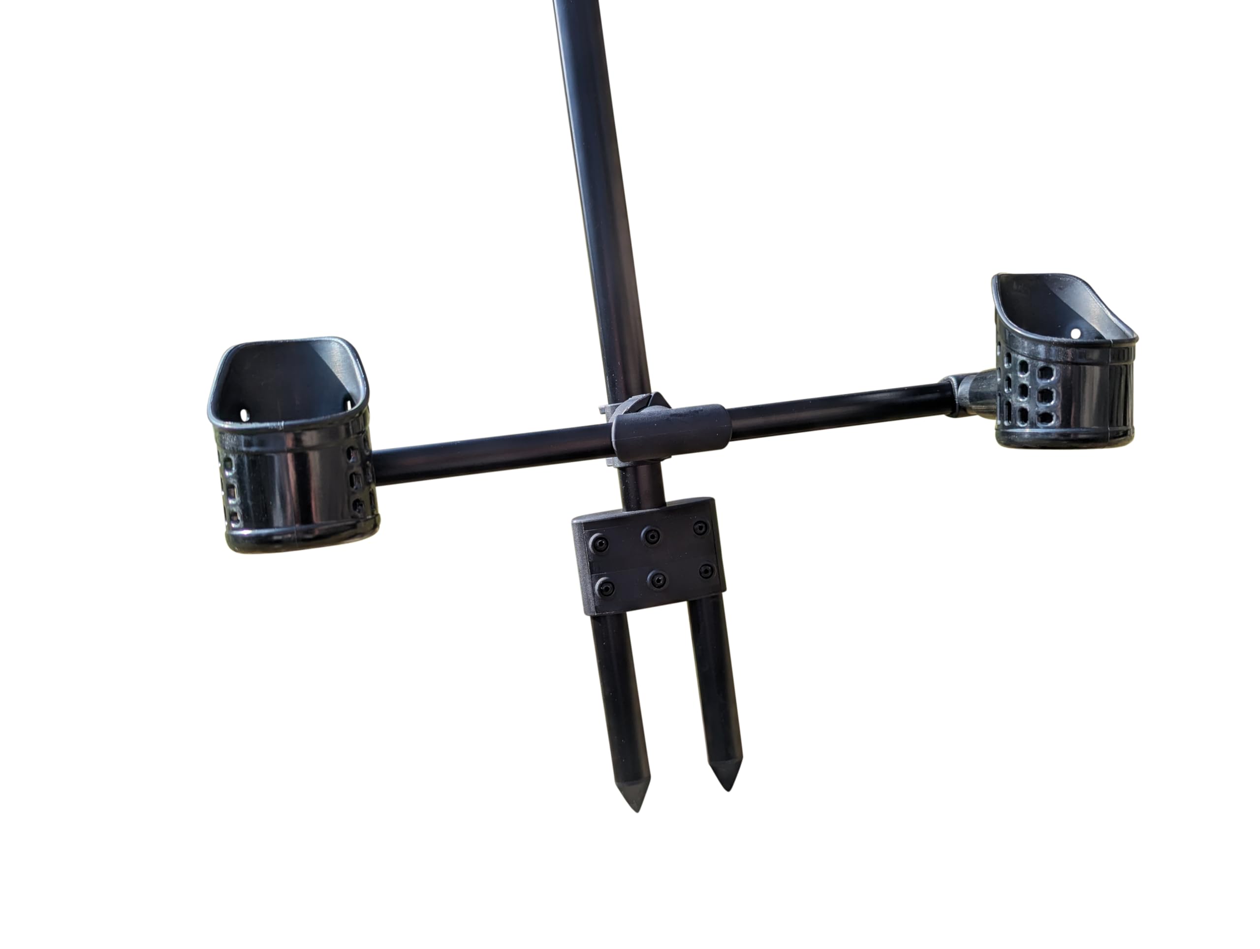 Angel Tripod, Rutenhalter Stativ für 2 Ruten, Verstellbares Rod Pod mit stabilen Beinen, Kompakter Rutenständer für Karpfenangeln, Forellen & Raubfisch