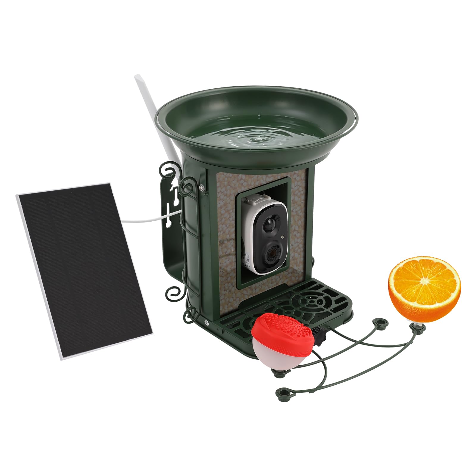 Vogelfutterstation mit Kamera 2K Solar Futterhaus 1,66L Futterbehälter