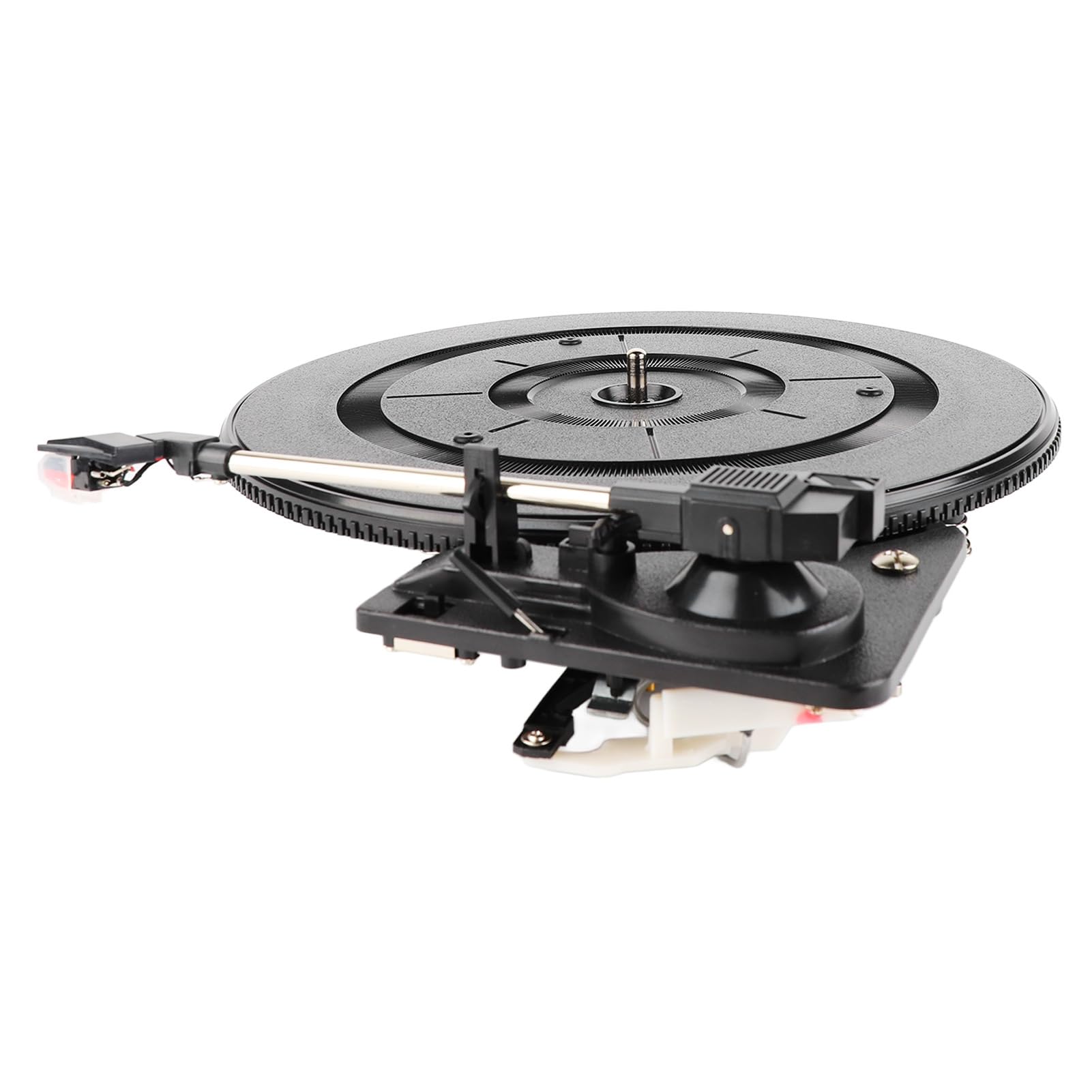 Tocadiscos Tocadiscos Transmisión por Correa de Plástico Negro con Retorno Automático del Brazo para Uso Doméstico Diseño Elegante
