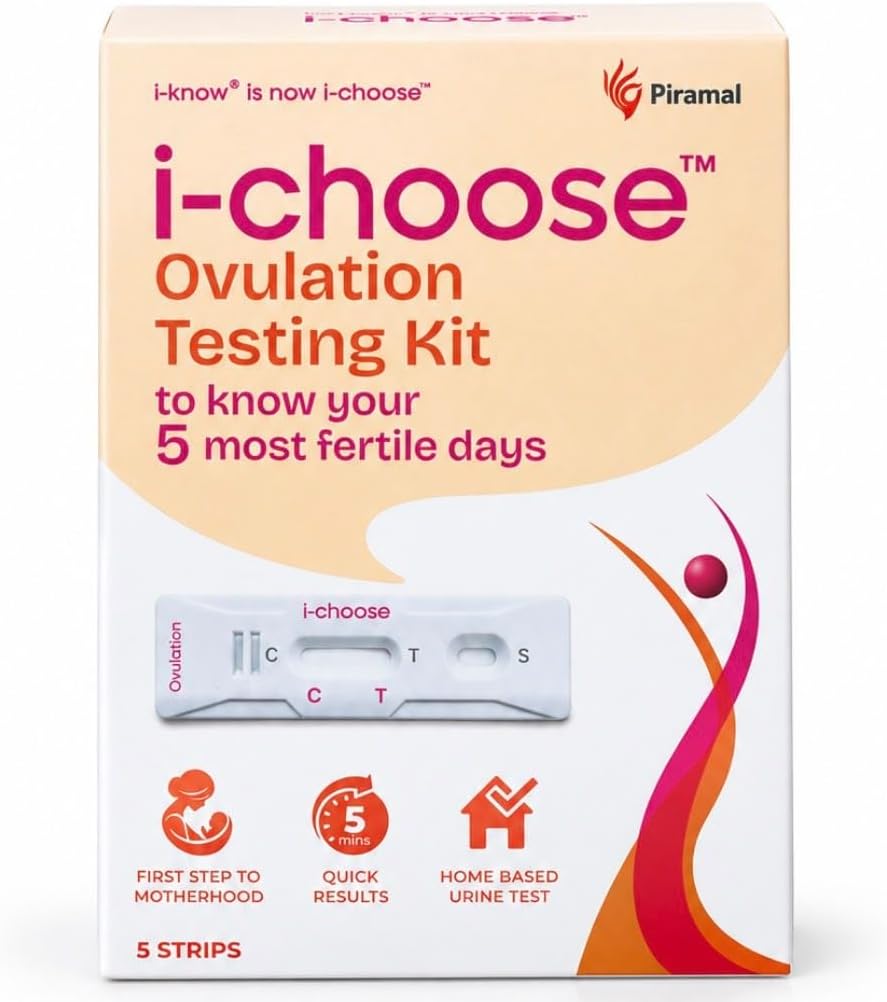 i know ovulation test kit for women planning pregnancy | Accurate results in 5 mins | 5 test strips
