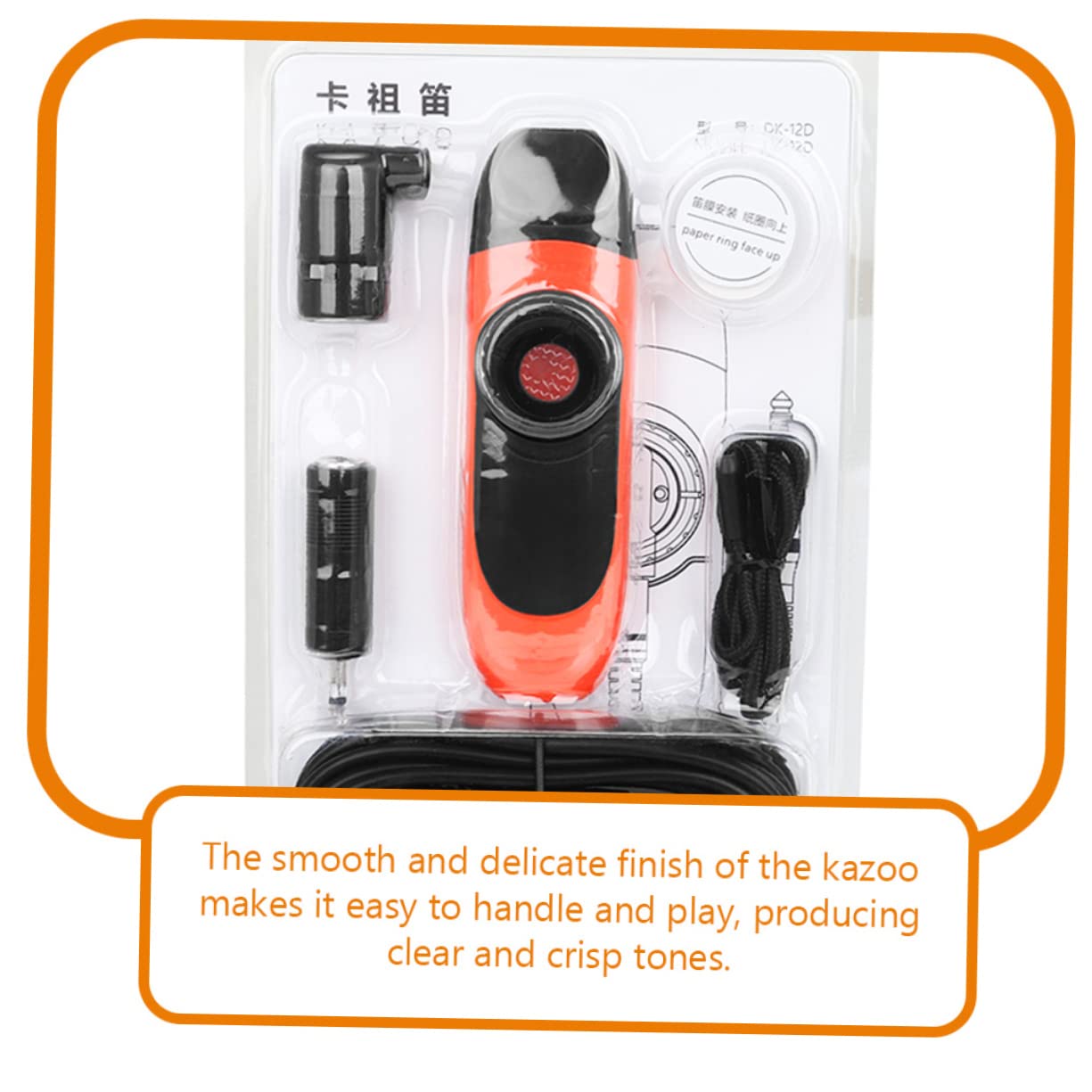 Toyvian Kazoo zestaw 2 narzędzi do mycia rąk dla dzieci, elektryczne instrumenty muzyczne Kazoo, instrumenty muzyczne, adaptor, instrumenty ustne, kazoo, dla dorosłych, ABS, kolor czerwony