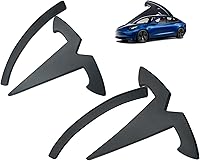 Vista 8 de YHCDSEA Para Model 3 Highland/Model Y Juniper Front Trunk Emblema Cubierta Adhesiva, Accesorios Adhesivos Accesorios (Matt Black-Front Logo Cover)