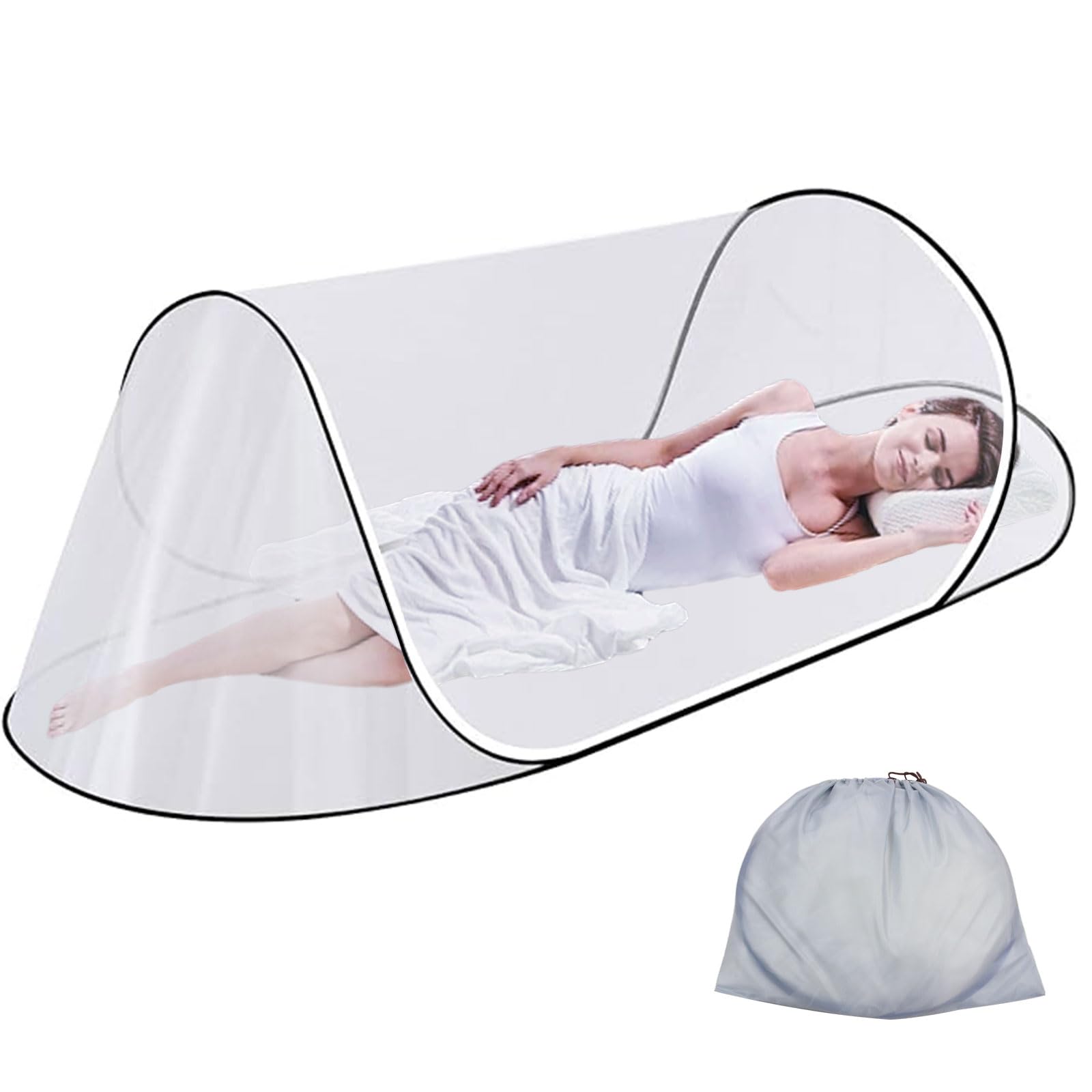 Mosquitera desplegable, 200 x 80 x 56 cm, mosquitera plegable, tienda de campaña portátil, mosquitera para cama, viajes, camping al aire libre, cómoda, rápida y portátil