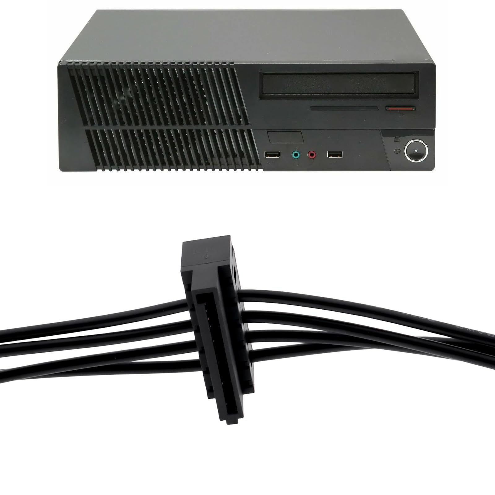 2 szt. Mini 4-pinowy na 2-pinowy dysk twardy SATA o długości 45 cm kompatybilny z Lenovo M410 M610 M415
