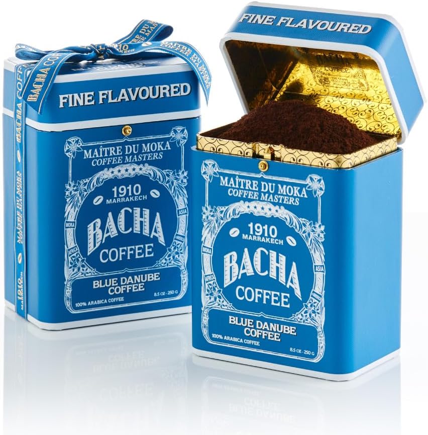Blue Danube Fine Flavoured, Ground Beans, Medium Roast, 100% Arabica Specialty Coffee, 250g Signature Nomad Collection, Gift Box