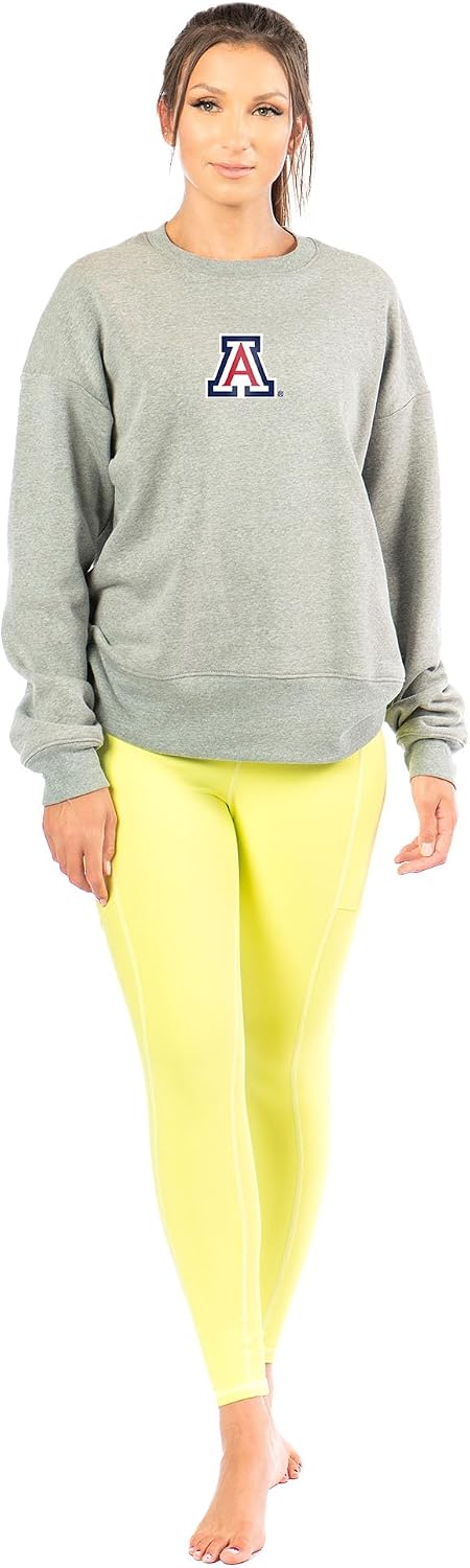 Northwest NCAA Women's Long Sleeve Cozy Tee, Lightweight Relaxed Fit Crewneck T-Shirt, Soft Everyday Loungewear Top for Layering