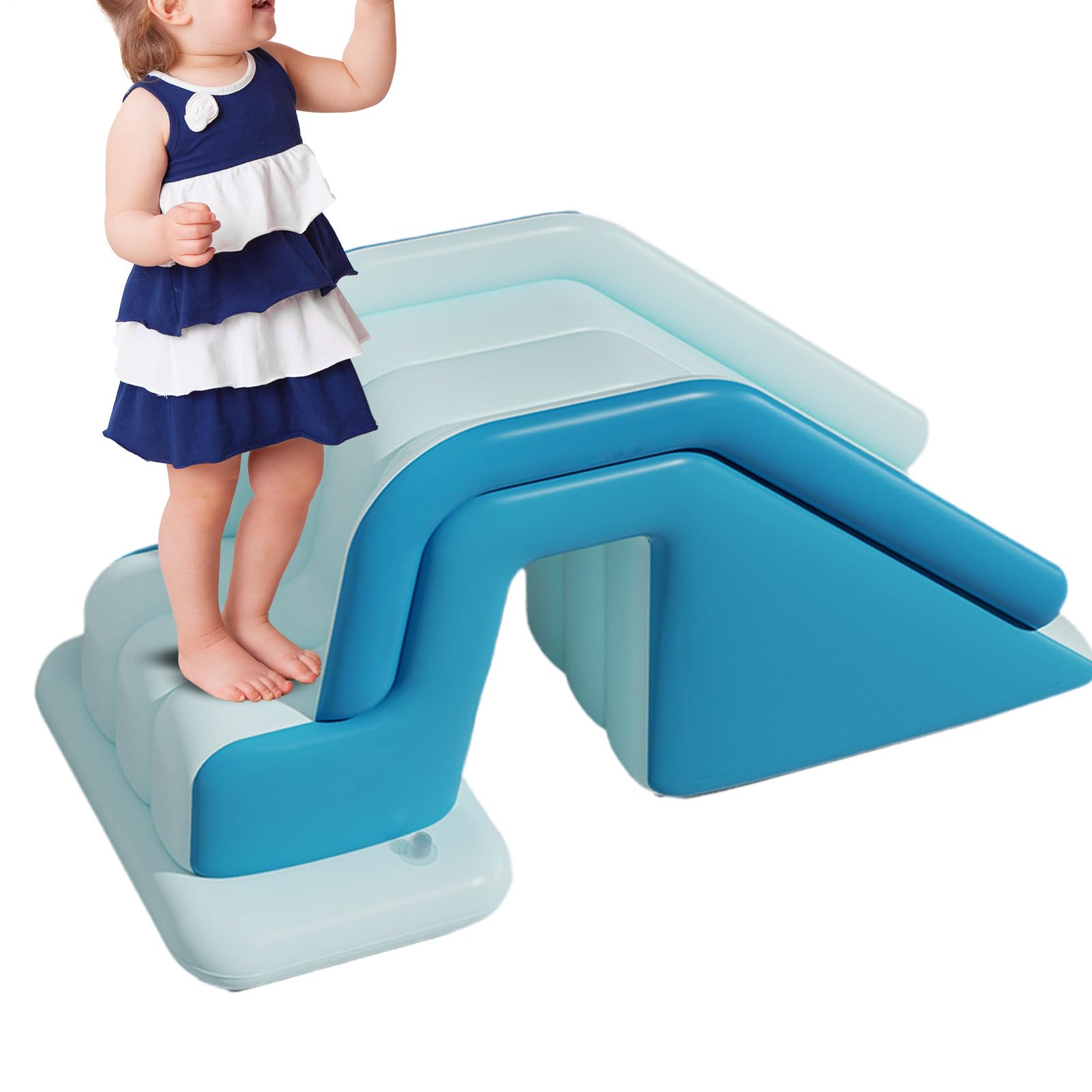 Baoqifong Tobogán Piscina Infantil,Deslizador Hinchable Plegable para Piscinas - Rampa Antideslizante De Montaje Rápido para Niños Y Niñas En Exteriores Fiestas De Verano Camping