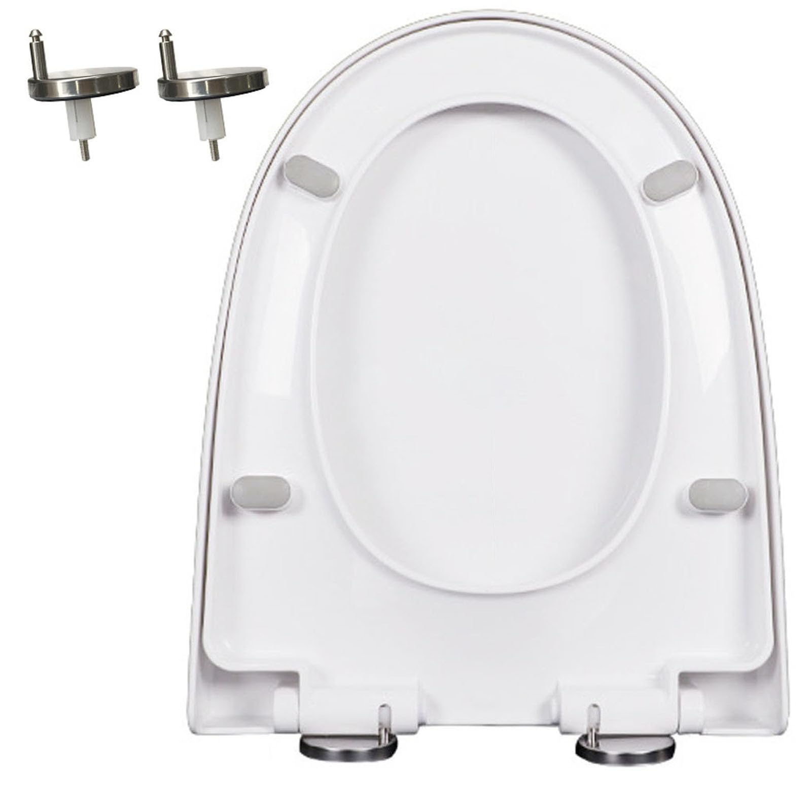 Soft Close Close Toilet seat, Variable hingeenie White, Lightweight, Durable, Portable, User-Friendly, Compact, Universal, fit, Adjustable