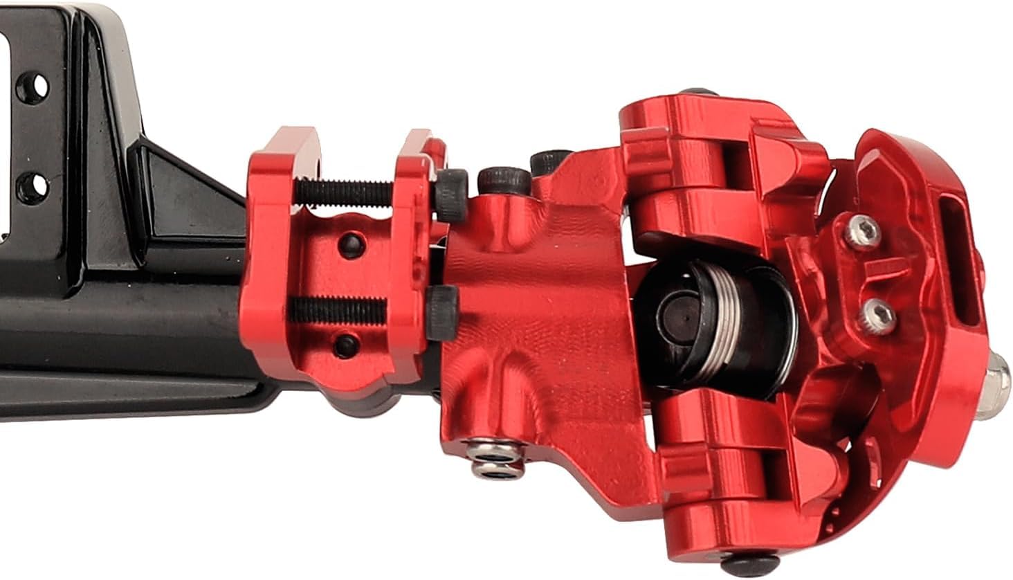 ZIJOT RBX10 Front & Rear Axle with Caliper Brake disc for Axial Ryft 1/10 RC Cralwer Car Upgrade Parts Accessories (Red)