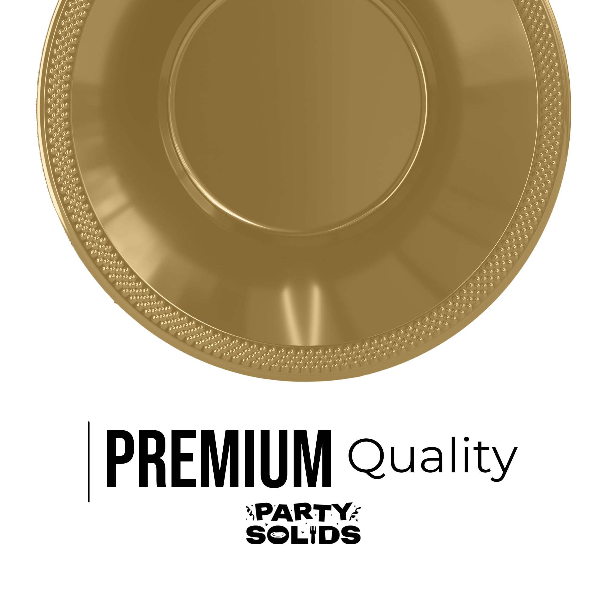 Gold Plastic Bowls - 100 Disposable Soup Bowls -4
