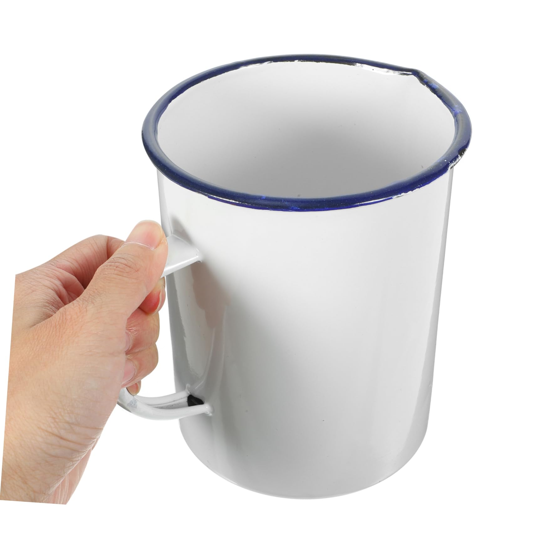 Alipis 3 Stück Retro Email Becher Robuster Kaffeebecher für Camping Zuhause aus Langlebigem Emaille Material für Tee Milch Heiße und Einfache Design