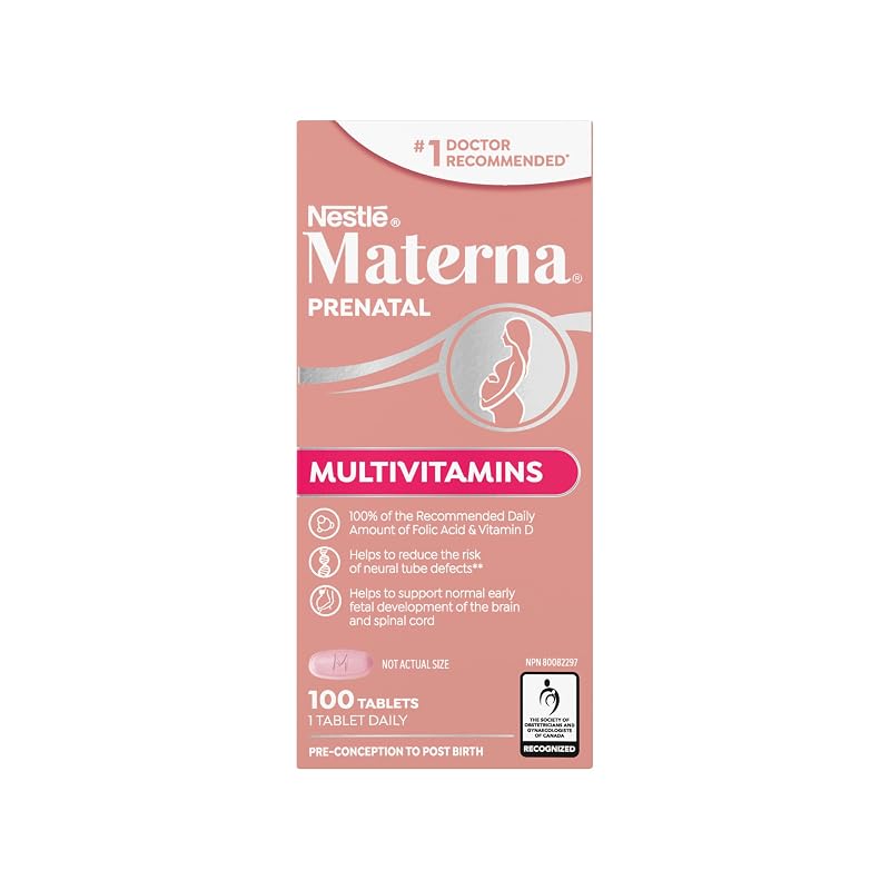 Materna Multivitamínico pré-natal com vitaminas e minerais, 100 comprimidos