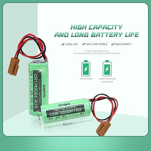 Miniatura 3 de 2 unids 3V CR17450SE-R  A98L-0031-0012 2500mah PLC batería para FANUC con enchufe US Stock