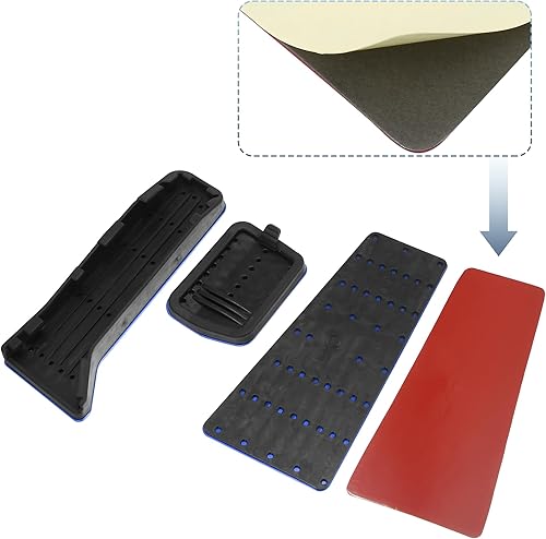 Miniatura 7 de X AUTOHAUX 3 unids Antideslizante No Perforación Aleación de Aluminio Pedal Cubiertas de Pedal Reposapiés Almohadillas para Mazda 2 3 6 CX-3 CX-5