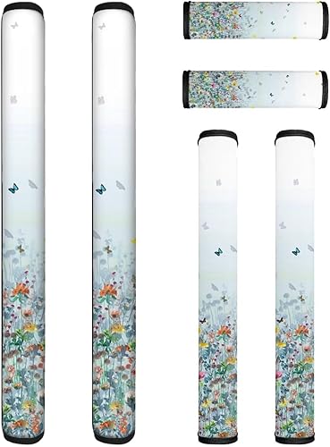 Vista 60 de Juego de 6 fundas protectoras para manijas de puerta de refrigerador con diseño de esqueleto divertido, guantes de cocina para nevera, microondas