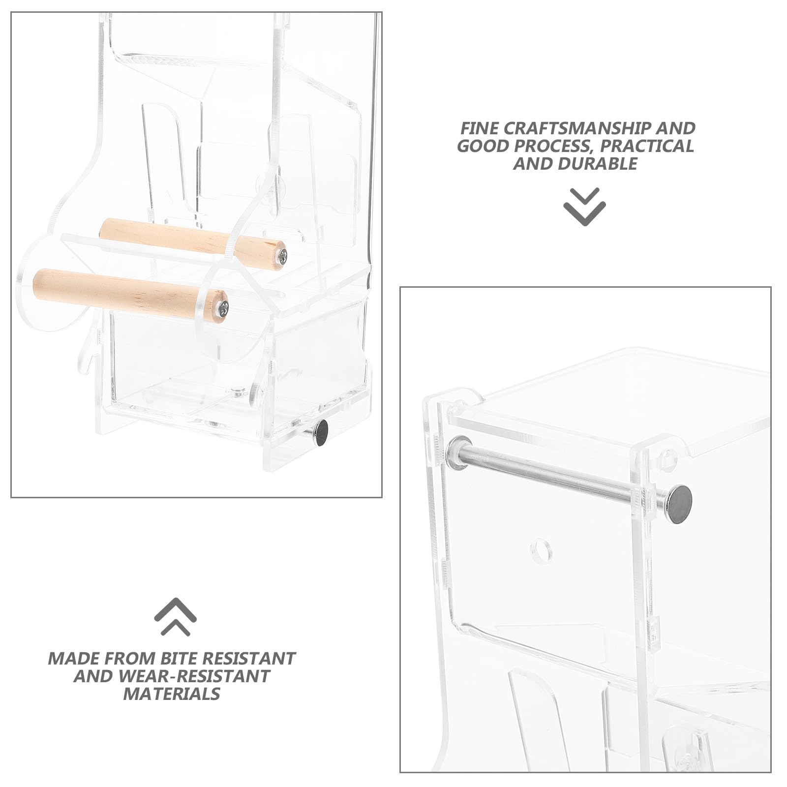 SEWACC Mangeoire Automatique pour Oiseaux Distributeur De Nourriture pour Cage à Oiseaux Mangeoire Transparente pour Petits Et Perroquets