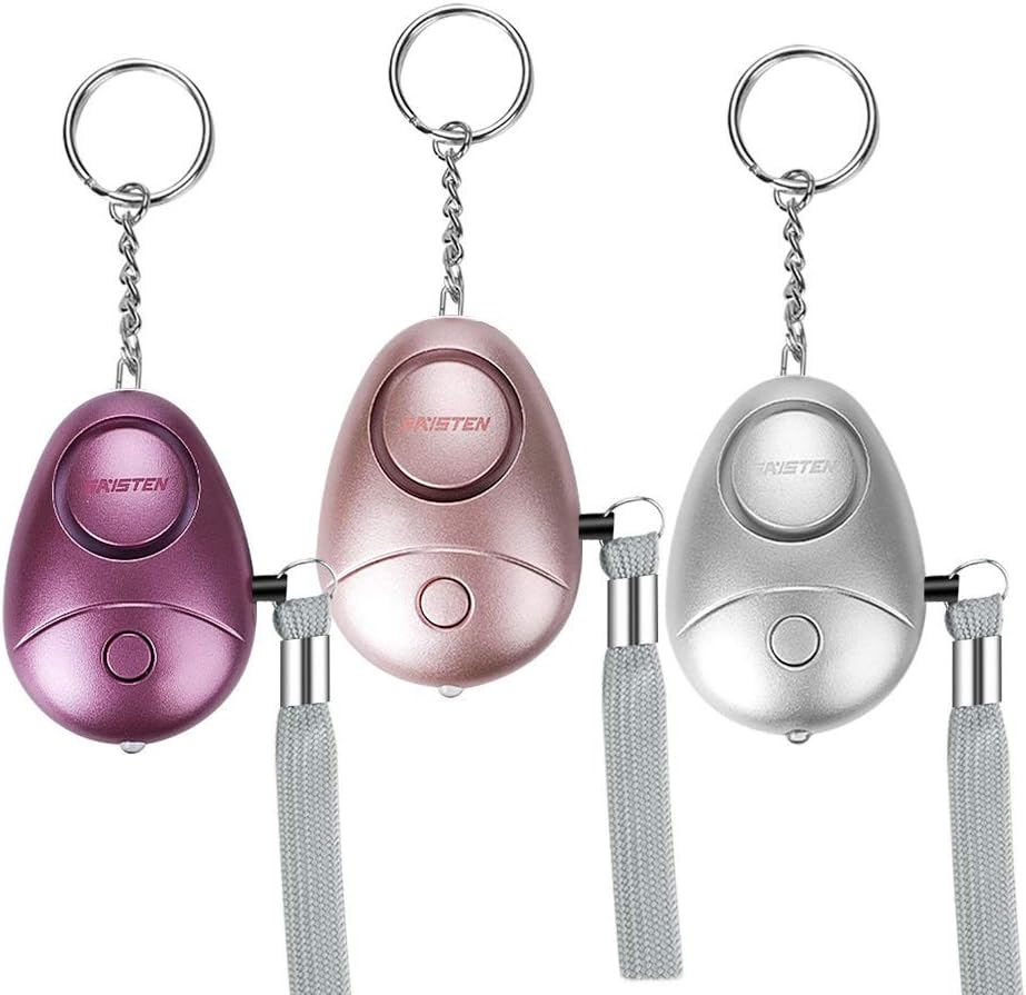 GAISTEN Safety Alarm, 140dB Safesound Personal Alarm for Women, Security Personal Alarm Keychain with LED Light, Emergency Safe Alarm for Women, Kids, Elders, Seniors 3 Packs