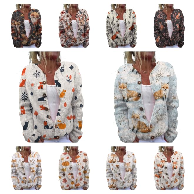 Womens Cardigan Sweater Chunky Plus Size Botton Lightweight Casual Long Sleeve Sweater Winter Fall Tops4