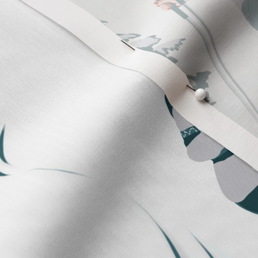 Spoonflower Fabric - Sports Ski Vintage Retro Winter Snow Fir Mountain 1960S Skiing Printed on Cotton Poplin Fabric by The Yard - Sewing Shirting Quilting Dresses Apparel Crafts