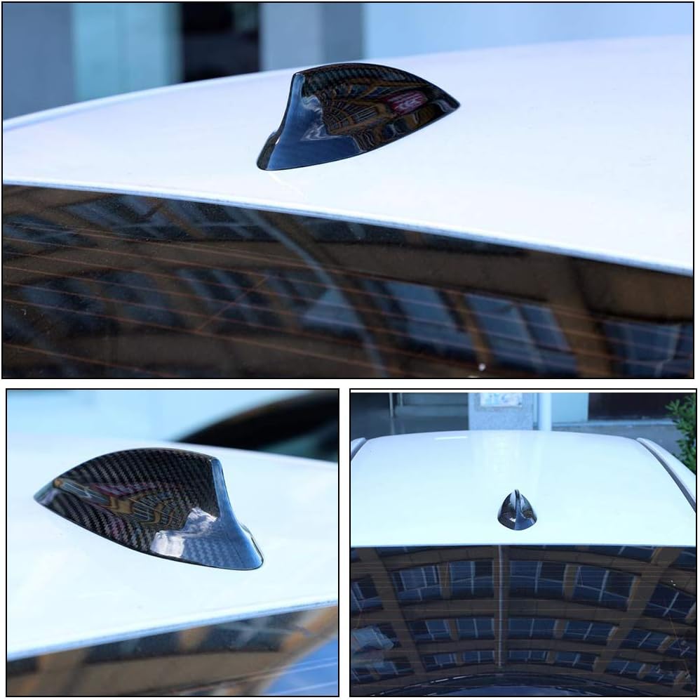 Shark Fin Roof Antenna Decorative Trim Universal Fit Car Factory CNC Moulding Real Dry Carbon Fiber Directly Stick On