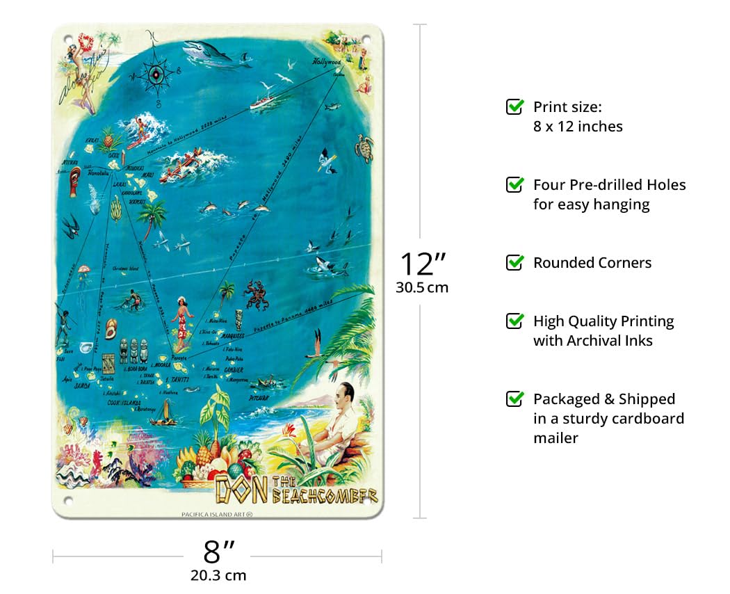 Amazon.com: Pacifica Island Art Map of the Polynesian Islands
