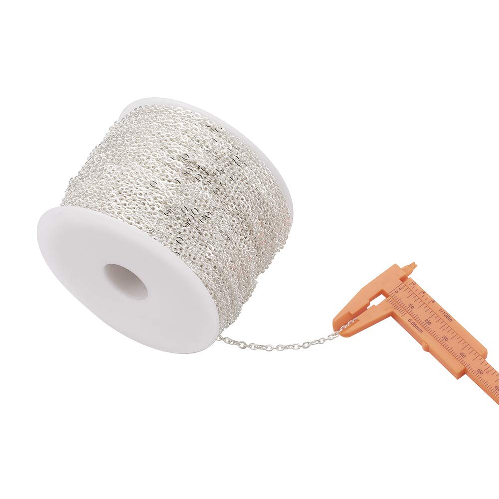 Rouleau Chaîne Fer Plaqué Cuivre 4x2,7 Mm - 10 M, Pour Bijoux DIY - Maillons Ovales Plats