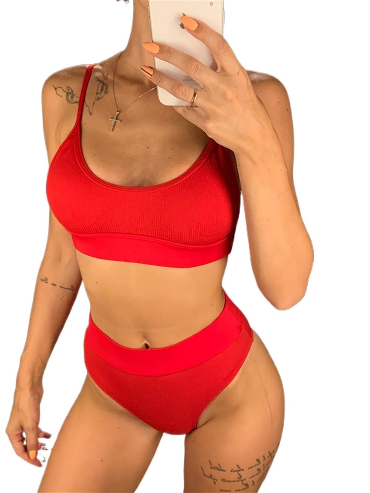 Seksowny damski strój kąpielowy z wysokim stanem bikini damskie stroje kąpielowe dwuczęściowy zestaw bikini kąpielowy prążkowany strój kąpielowy dla kobiet