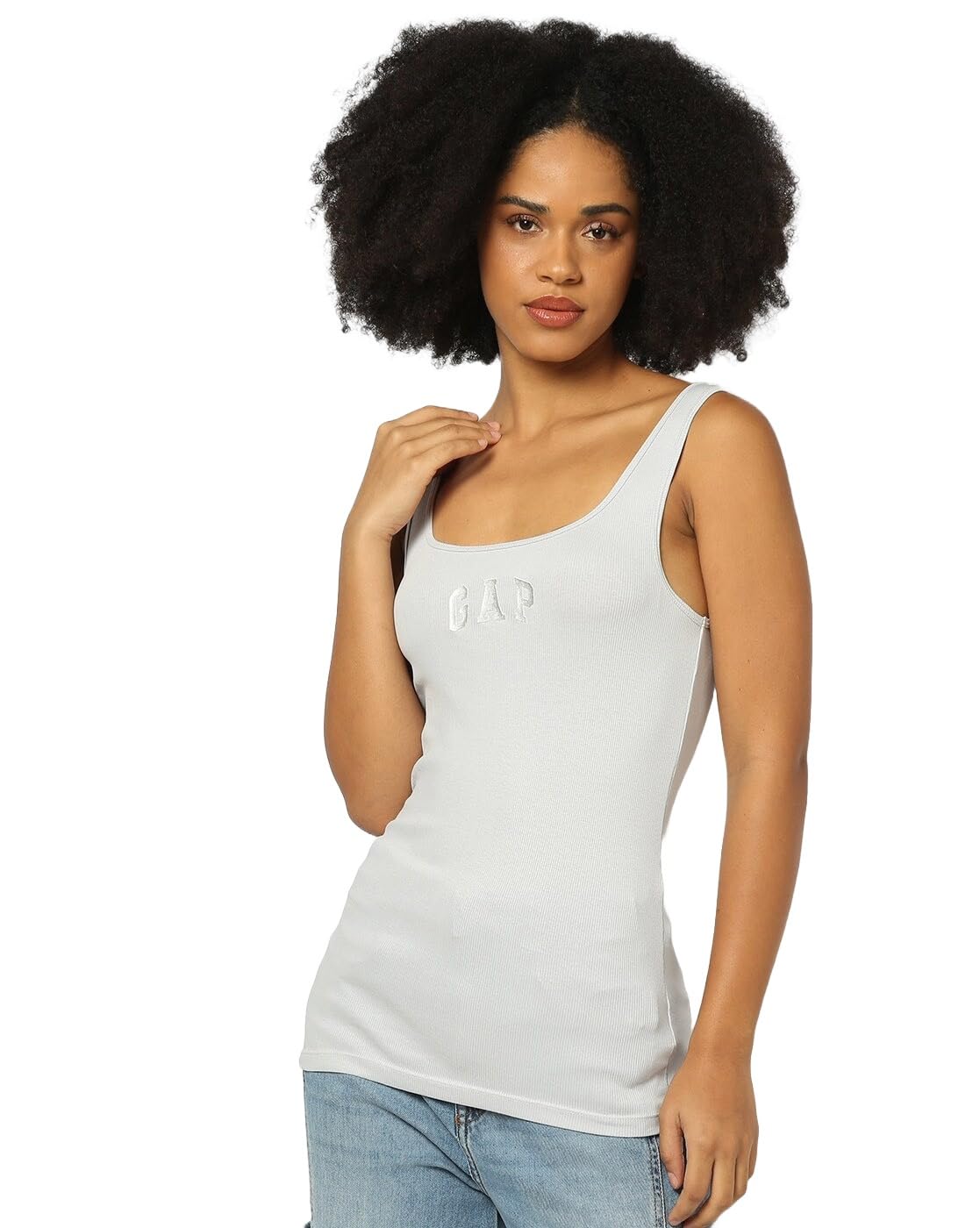 gap Women’s Slim Fit Solid Sleeveless Scoop Neck T-Shirt-picture-35