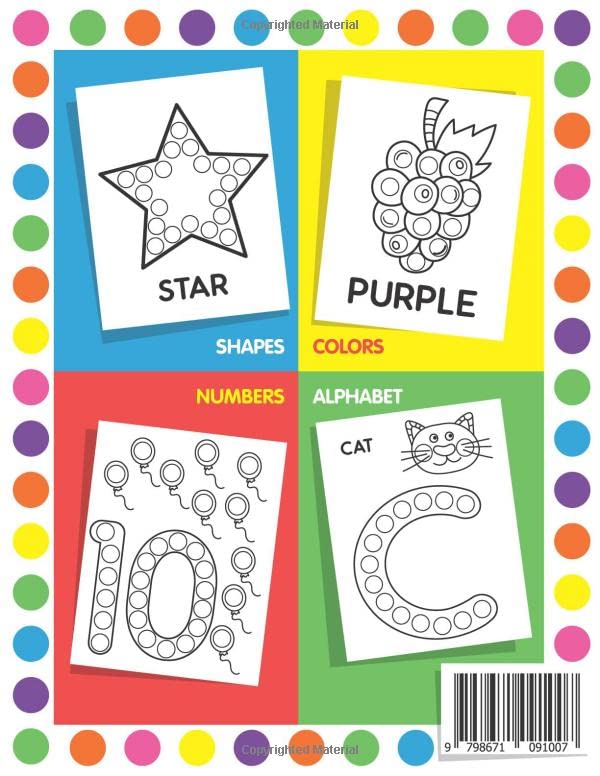 Dot Markers Activity Book | A Dot Art Coloring Book for Toddlers | Shapes | Alphabet | Numbers | Animals - Image 2