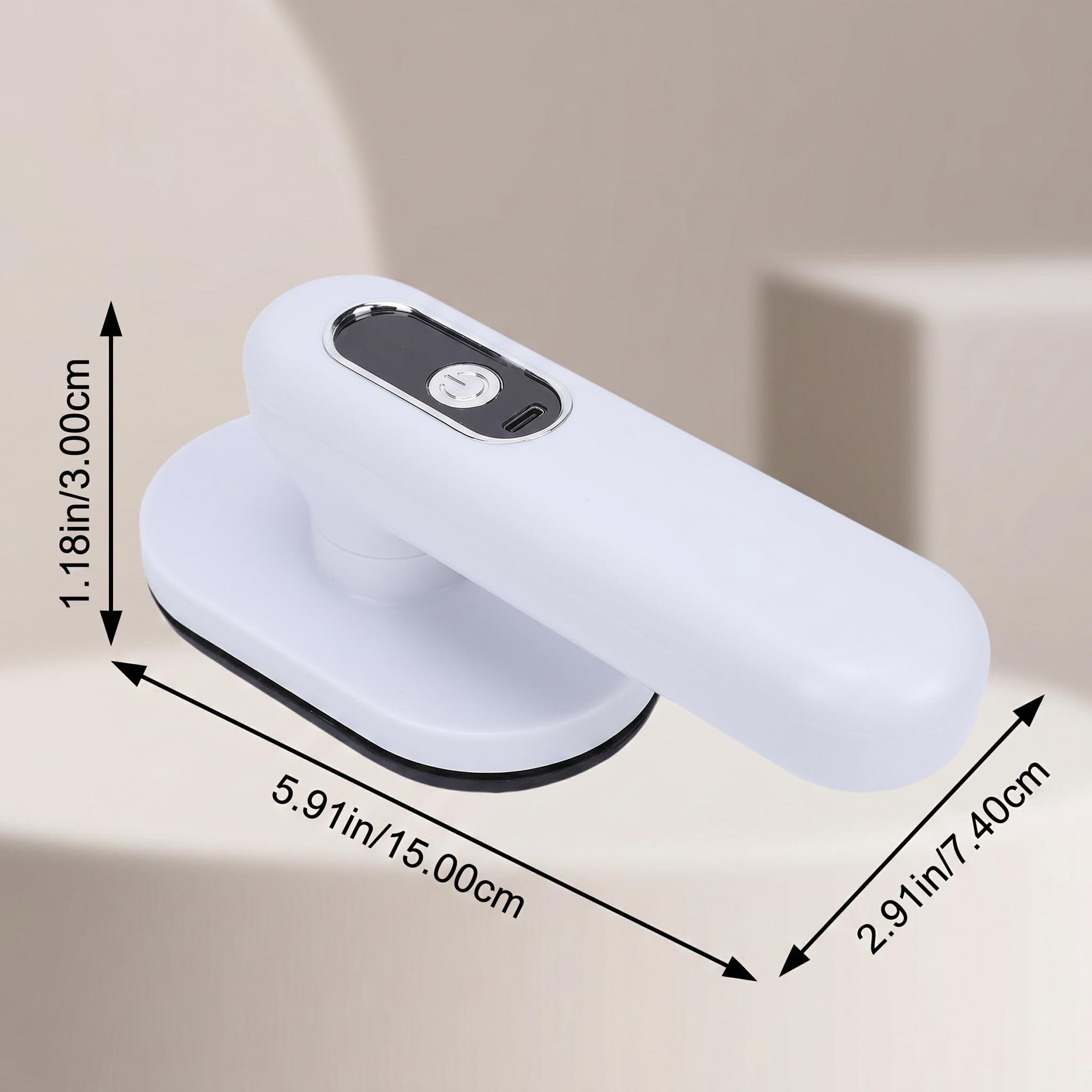 Pomya Plancha seca portátil de mano, plancha inalámbrica para ropa con 3 ajustes de temperatura para viajes en casa, batería de 1200 mAh