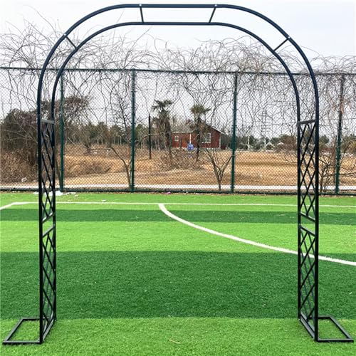 Arco Jardin 220 280 310 140 180 370 Exterior Enrejado Pérgolas de Metal, Soporte para Plantas Trepadoras Enredaderas - Decoración Arcos Resistentes a Lluvia y Sol para Bodas(Negro,240x240cm)