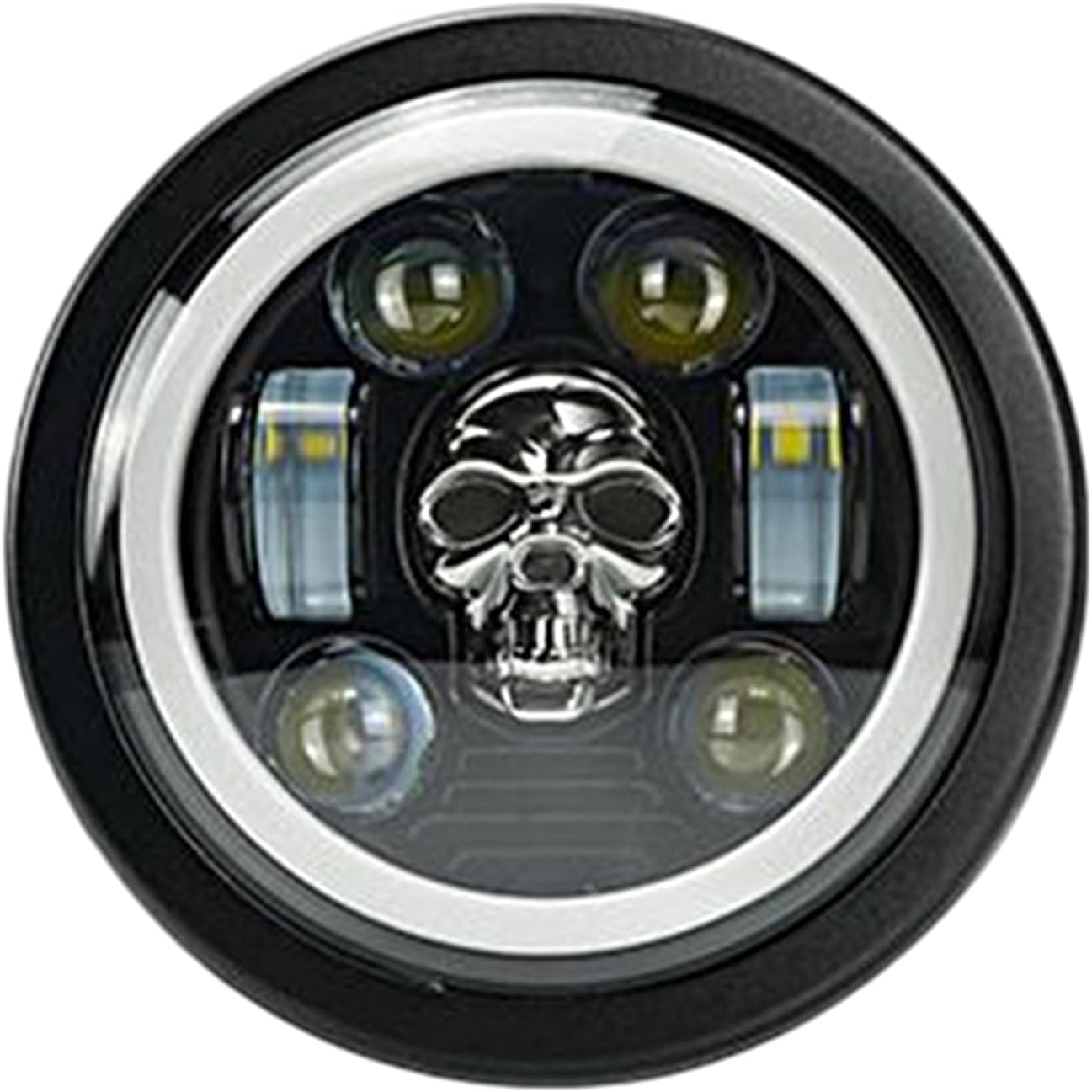 Motorcycle Headlights,Round Headlamp Waterproof LED Headlight | Color Changing Spotlight Super Bright Replacement Parts, Motorcycle Accessories