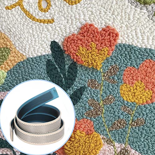 Image of 2Pcs Punch Needle Frame, 39.4in Gripper Strip Rug Fabric Hooking Gripper Frame Square Tufting Frame for Cross Stitch Embroidery