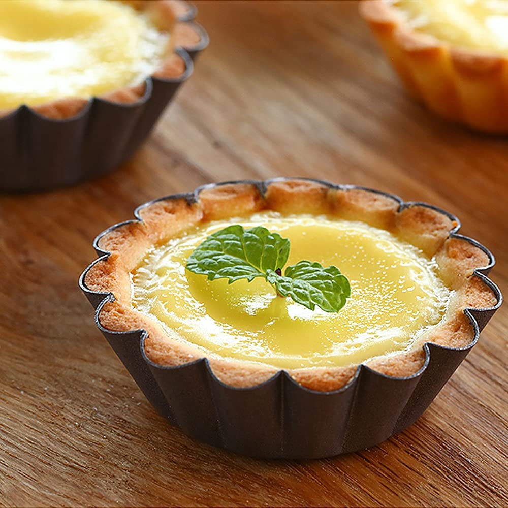 12 moldes antiadherentes para tarta de huevo, moldes antiadherentes, moldes para magdalenas, moldes para hacer tartas, herramientas reutilizables para hornear en cocina