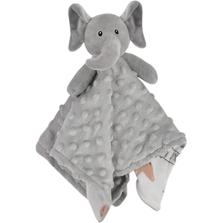 BORITAR Small Elephant Stuffed Animal Security Blanket