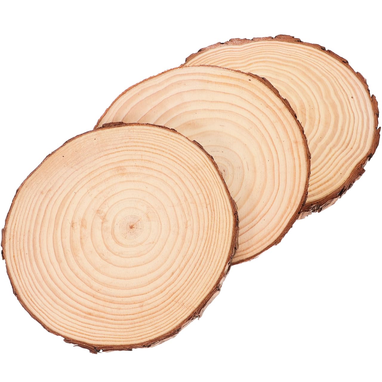Lot de 3 pierres de marche en bois pour l'extérieur - Pavés de jardin durables - Pour la cour - En bois - en