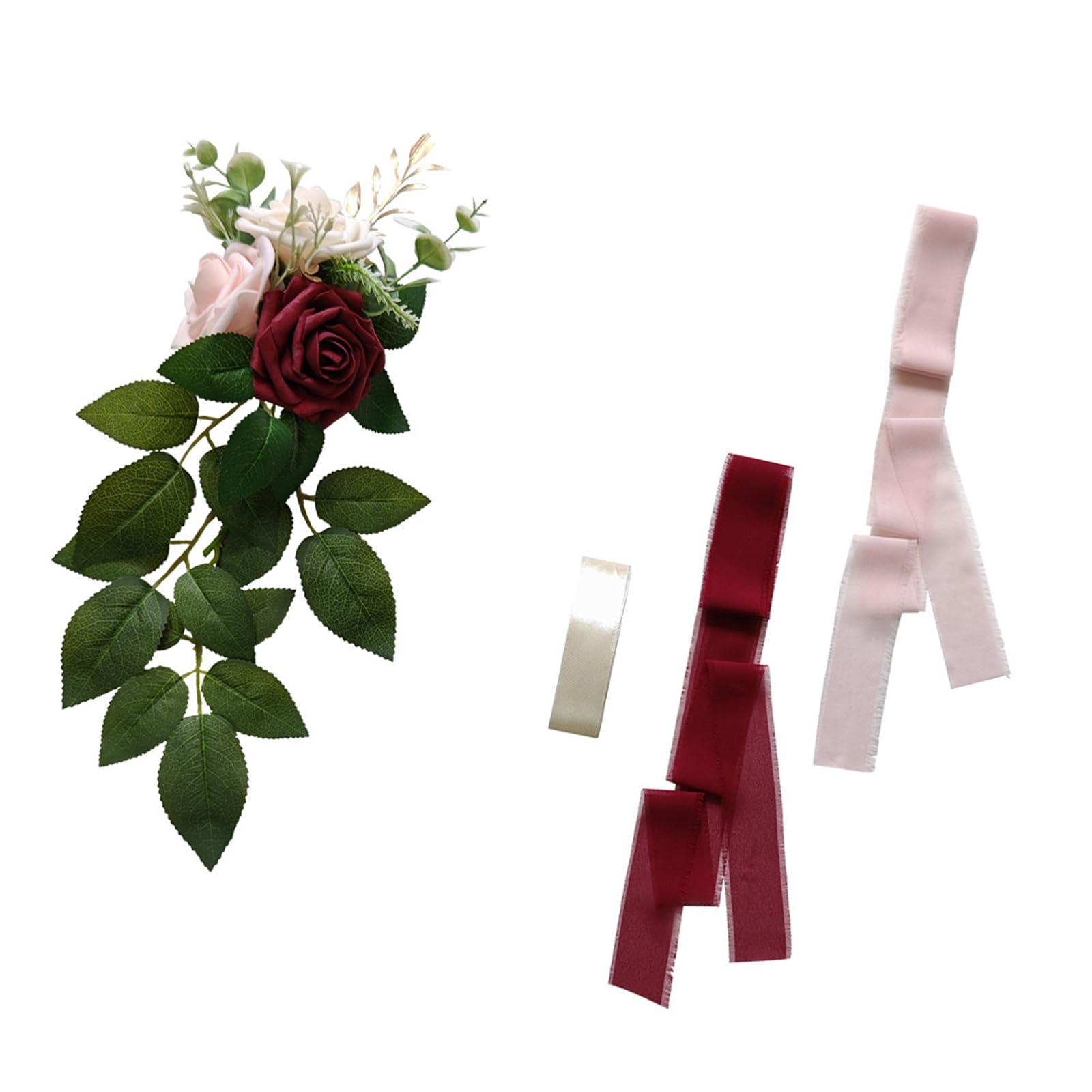 HDOYTXXM Artificial Flower for Wedding Chair Decoration Rose for Various Parties Outdoor Ceremony Layouts Props Outdoor Wedding Decoration Back