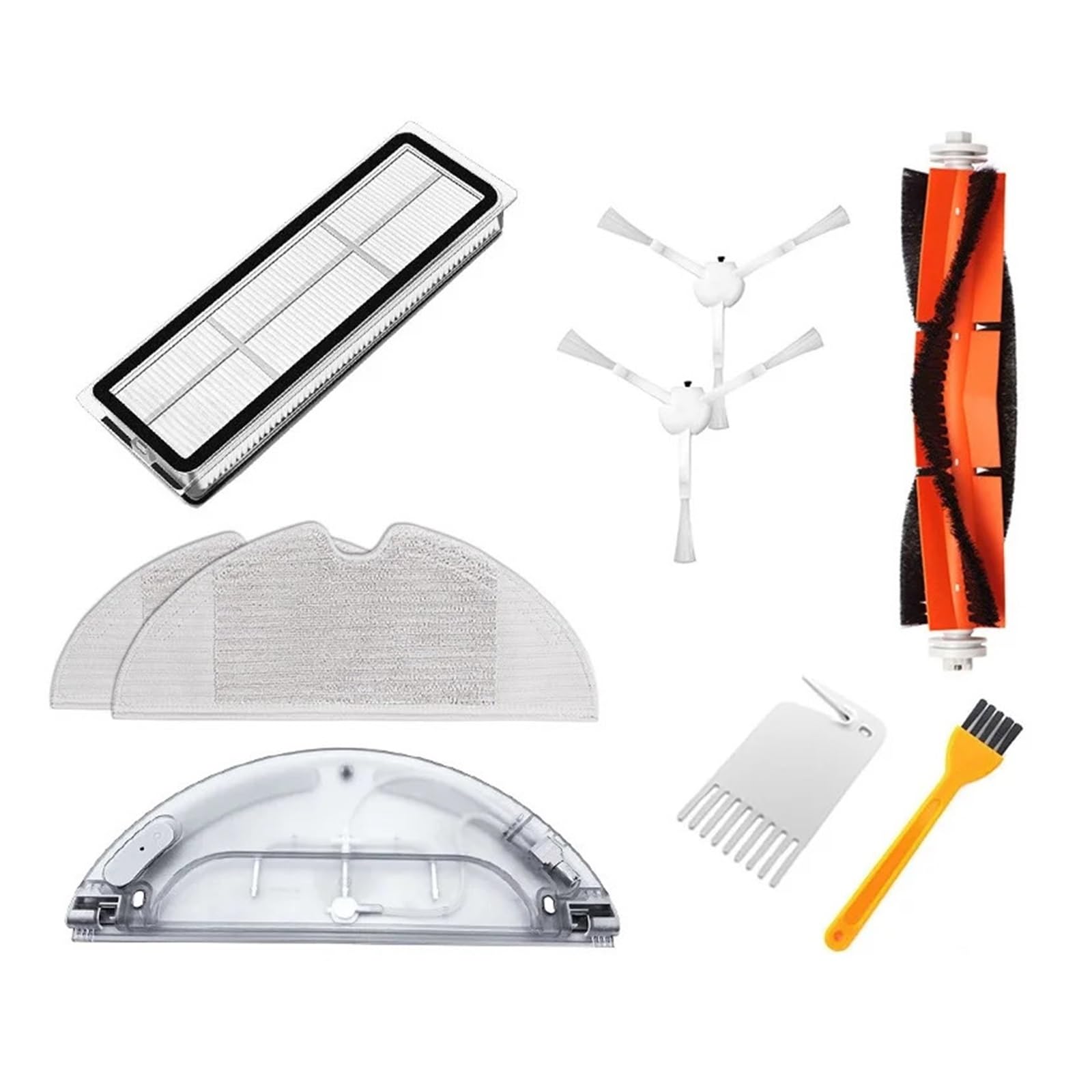 SteFik Cepillo Principal Cepillo Lateral Filtros Paño de fregona Tanque de Agua. Compatible con el Kit de Mantenimiento Xiaomi Mijia 1C for Robot Aspirador