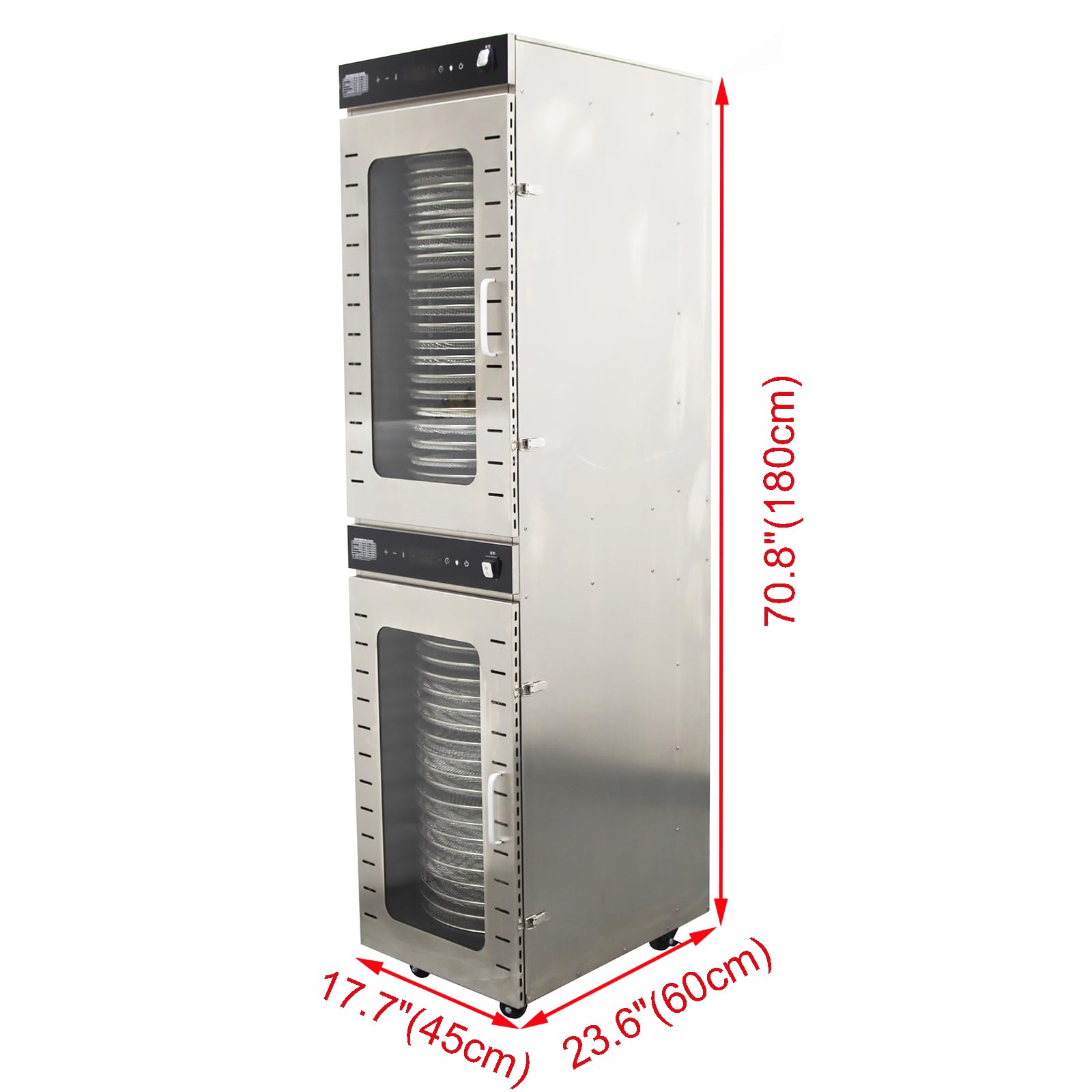 Banfluxion Food Dehydrator 40 Layer Rotary Dryer Machine Fruit and Vegetable Dehydrator Pet Food Dryer Adjustable Time and Temperature, 2400W, 220V