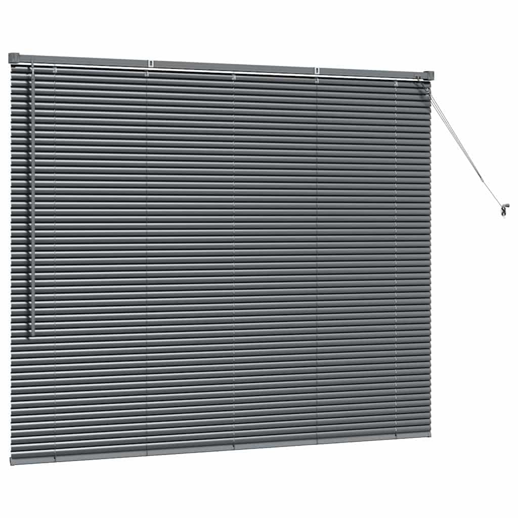 Store Vénitien Gris Foncé 130 x155 cm en Aluminium, Store Intérieur Réglable pour Fenêtre de Salon, Cuisine et Bureau, Brise-Vue et Régulateur de Lumière Naturelle